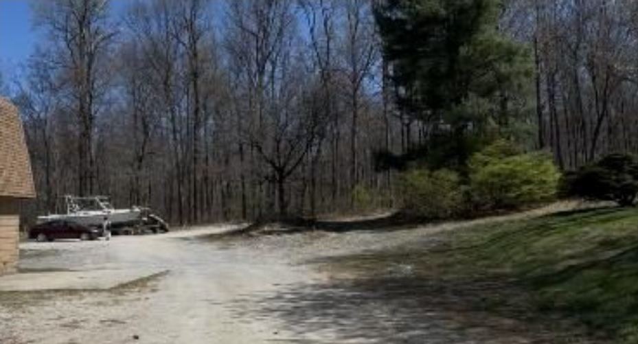 Existing drive into the site